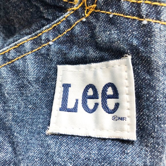 Vintage Lee's Oversized Rigid Denim High Waisted Straight Leg Mom Jean Overalls - Picture 3 of 6